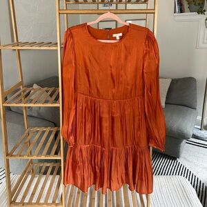 Abound Orange Long Sleeve Mini Dress
